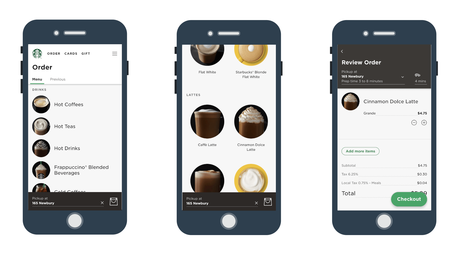 Progressive web apps example - Starbucks