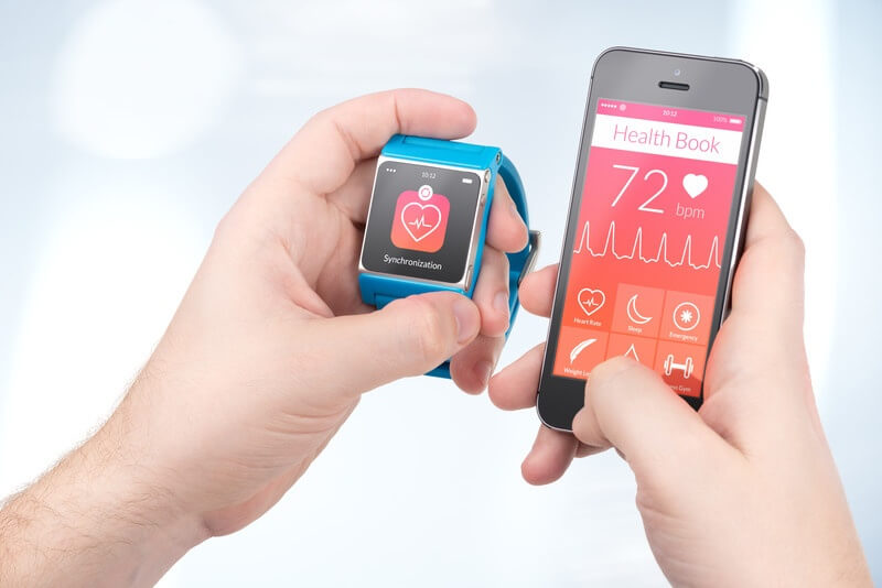Visual representation of health apps in mobile or watch